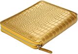 VJ DEFTER 14.8x20 ORGANİZER CROCO ZİPPER FOLDER ALTIN 120GR 80YP.NOKTALI 7776
