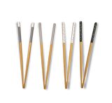 BeeChef Pratik 8'li Desenli Yıkanabilir Kore Çin Bambu Chopsticks Yemek Çubuğu