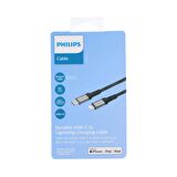 Philips Apple MFI Lisanslı 6A 100W Usb-C to Lightning 2Metre Data ve Şarj Kablosu DLC5206L/00