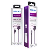 Philips Apple Uyumlu Mfi Lisanslı DLC3104V UsbA to Lightning Hızlı Şarj ve Data Kablosu 1.2m Siyah