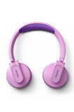 Philips TAK4206PK Kablosuz Kulak Üstü Çocuk Kulaklık Mikrofon 3.5 mm Oynatma Süre Kontrolü Pembe