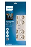 Philips SPN7080WA Akım Korumalı Priz 900J (2M) 8'li