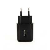 Philips DLP4326 Type-C 20 Watt Hızlı Şarj Aleti Siyah
