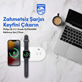 Philips DLP9230NW QI Beyaz 3in1 Kablosuz Hızlı Şarj Aleti Outlet