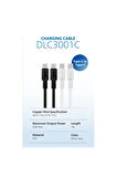 USB-C Şarj ve Data Kablosu, 60W, Hızlı Şarj, 3A Yüksek Akım, 1 Metre,Dayanıklı Slikon Kablo,DLC3001C