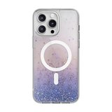 Apple iPhone 15 Pro Max Kılıf M-safe Şarj Özellikli Parlayan Simli Şeffaf Lisanslı Switcheasy Starfield-M Kapak