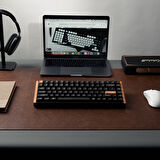 Keychron K2 HE RGB Manyetik Switch 2.4 GHz Kablosuz İngilizce Ahşap Kenarlı Siyah Klavye