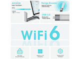 TP-LINK Archer TX50UH, AX3000 Mbps, 1,2 Metre USB 3.0 Kablo, Yüksek Çekim Güçlü Wi-Fi 6 USB Adaptör