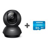 TP-Link Tapo C211, 2K 3MP İç Mekan Wi-Fi Güvenlik Kamerası, Hareket Tespit ve Takibi, 360°, 9m Gece Görüşü, Çift Yönlü Sesli İletişim, Sesli Alarm, Bulut/Yerel Depolama, Bebek Ağlaması Tespiti + Kioxia 64GB Exceria Micro Sdxc “