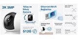 TP-Link Tapo C212 2K 3MP İç Mekan Yatay/Dikey Hareketli Wi-Fi+ Ethernet Güvenlik Kamerası