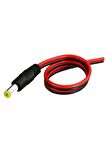 Dc Jack 0.25 X 2 Bakır 0,50 Mm 10 Adet Kalın Kablo Power Dc Jack Kırmızı /kırmızı Siyah Kablo