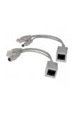 Pasif Poe Injectör Siplintter Tx/rx 2 Çift R45 12v/24v/48v Kablo Geçiş Desteği