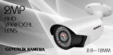2 Mp Full HD Ahd Varıfocal Lens Dış Mekan 50 Metre Ir Etki Güvenlik Kamerası