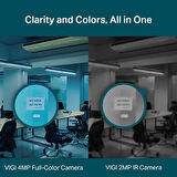 TP-Link VIGI C440 4mm 4MP Full-Color Dome IP Kamera (1/3",30fps,FHD,H265+PoE)