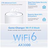 TP-LINK DECO X50-4G 3000 MBPS EV WI-FI 6 SİSTEMİ (1-PACK)