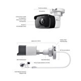 TP-Link VIGI C340 2.8mm 4MP Full-Color Bullet IP Kamera (1/3",30fps,FHD,H.265+)