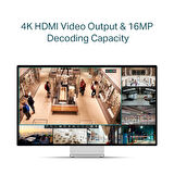 Tp-Link VIGI NVR1104H-4P 4 Kanal NVR (H.265+4K (2CH 8MP-4CH 4MP) PoE 53W 