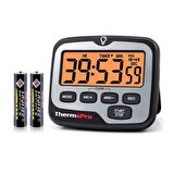 Thermopro TM01 Mutfak,Spor, Ders Alarmlı Işıklı Kronometre, Geri Sayım Sayacı ve Dijital Saat