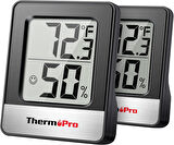 ThermoPro TP49B Mini Iç Mekan Dijital Sıcaklık ve Nem Ölçer Termometre 2 Adet