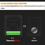 ThermoPro TP49B Mini Iç Mekan Dijital Sıcaklık ve Nem Ölçer Termometre 2 Adet