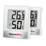 ThermoPro TP49W Mini İç Mekan Dijital Isı ve Nem Ölçer Termometre 2 Adet