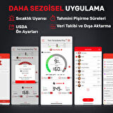 Thermopro TP972 Şarjlı 182m Kablosuz Alarmlı 2Problu Telefon Kontrollü Profesyonel Gıda Termometresi