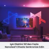 Nanoleaf 4D Akıllı Tv Arkası Led Şerit Aydınlatma Başlangıç Paketi App Kontrollü 4m Maks 65inç,Google Home, Alexa, Razer Chroma, Apple Home Destekli