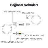 Kawa PT01 D5 / D6 Uyumlu Micro USB Park Modu Bağlantı Kiti