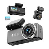 Kawa D9 2 Kameralı Ön+Arka 4K+1080P HDR Wi-Fi GPS'li Gece Görüşlü Araç Kamerası + 64GB Hafıza Kartı