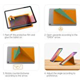 Novoo RT10 Açı Ayarlı Katlanabilir 10" inç ve Üzeri için Ultra Slim Tablet Standı Turuncu