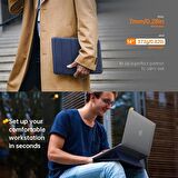 Novoo RT13 4'ü 1 Arada Mousepad Özellikli & Kart Yuvalı Laptop Standı ve Koruma Kılıfı Lacivert