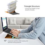 Novoo RT13 4'ü 1 Arada Mousepad Özellikli & Kart Yuvalı Laptop Standı ve Koruma Kılıfı Turuncu