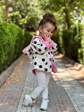 MODAVALS KIZ ÇOCUK PUANTİYELİ ÇİFT TARAFLI AÇIK KREM&PEMBE YAĞMURLUK 489756231