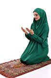 Tek Parça Namaz Elbisesi - Zümrüt Yeşili - 5015