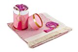 Biricik Anneme Seccadeli ve İnci Tesbihli Özel Silindir Kutulu Set - Pembe  Renk