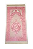 Biricik Anneme Seccadeli ve İnci Tesbihli Özel Silindir Kutulu Set - Pembe  Renk