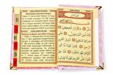 10 ADET - Ekonomik Kadife Kaplı Yasin Kitabı - Cep Boy - İsme Özel Plakalı - Pembe Renk - Mevlit Hediyeliği