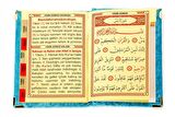 10 ADET - Ekonomik Kadife Kaplı Yasin Kitabı - İsme Özel Plakalı - Cep Boy - Mavi Renk - Mevlit Hediyeliği