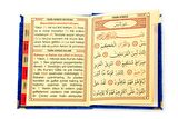 10 ADET - Ekonomik Kadife Kaplı Yasin Kitabı - Çanta Boy - Lacivert Renk - Dini Hediyelik