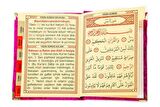 10 ADET - Ekonomik Kadife Kaplı Yasin Kitabı - Çanta Boy - Fuşya Renk - Dini Hediyelik