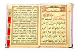 10 ADET - Ekonomik Kadife Kaplı Yasin Kitabı - Çanta Boy - Pembe Renk - Dini Hediyelik