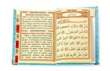 20 ADET - Ekonomik Kadife Kaplı Yasin Kitabı - Çanta Boy - Mavi Renk - Dini Hediyelik
