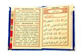 10 ADET - Ekonomik Kadife Kaplı Yasin Kitabı - Çanta Boy - İsim Baskılı Plaka - Lacivert - Mevlid Hediyeliği