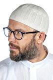 Safir İnce Örme Dantel Namaz Takkesi Taş 1 Adet
