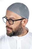 Lüks Çelik Örme Namaz Takkesi Gri 1 Adet