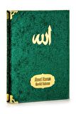 20 Adet Kadife Kaplı Yasin Kitabı - Çanta Boy - İsim Baskılı Plaka - Tesbihli - Şeffaf Kutulu - Yeşil - Hediyelik Yasin Seti