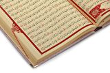 Kadife Kaplı Desenli Arapça Orta Boy Kuranı Kerim Pembe