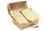Kadife Kaplı Define Sandıklı Kuranı Kerim Seti Kaherengi