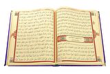 Hediyelik Kadife Kaplı İsme Özel Pleksi Desenli Arapça Rahle Boy Kuranı Kerim Mor