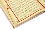 Hediyelik Kadife Kaplı İsme Özel Pleksi Desenli Arapça Cami Boy Kuranı Kerim Pembe